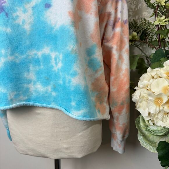 Colorburst Tie-Dye Cropped Sweatshirt | Large - Picture 3 of 7